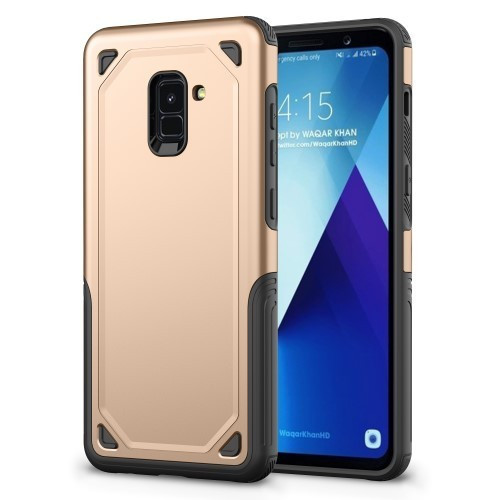 Samsung Galaxy A8 (2018) Rugged Armor Tok Ütésálló 2in1 Csúszásgátlókivitel Arany