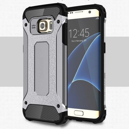Samsung Galaxy S7 Edge Ütésálló Tok Armor TPU / Műanyag Sarokvédelemmel Szürke