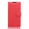 Sony Xperia XA Notesz Tok Flip Kártyatartóval Szilikon Belsővel Piros