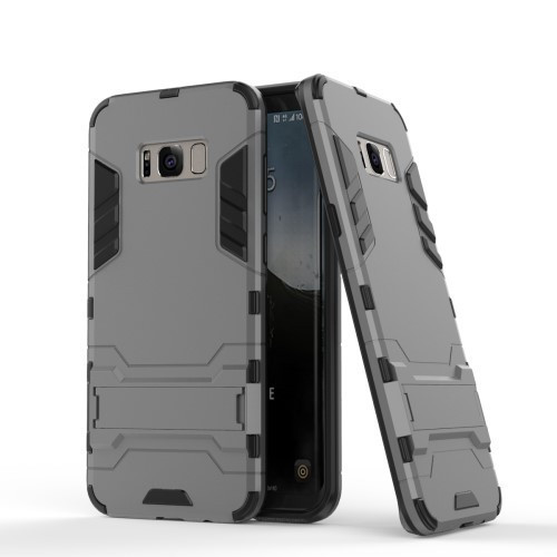 Samsung Galaxy S8 Armor Tok Ütésálló Kivitel Kitámasztható Szürke