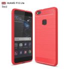 Huawei P10 Lite Tok Szilikon Szálcsiszolt Ütésálló Kivitelel Piros