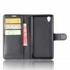 Sony Xperia L1 Kitámasztható Notesz Tok Bankkártytartóval Fekete